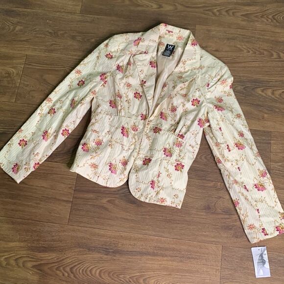New floral jacket with lace up lower back. Cottage core‎ business casual earthy - Picture 9 of 9